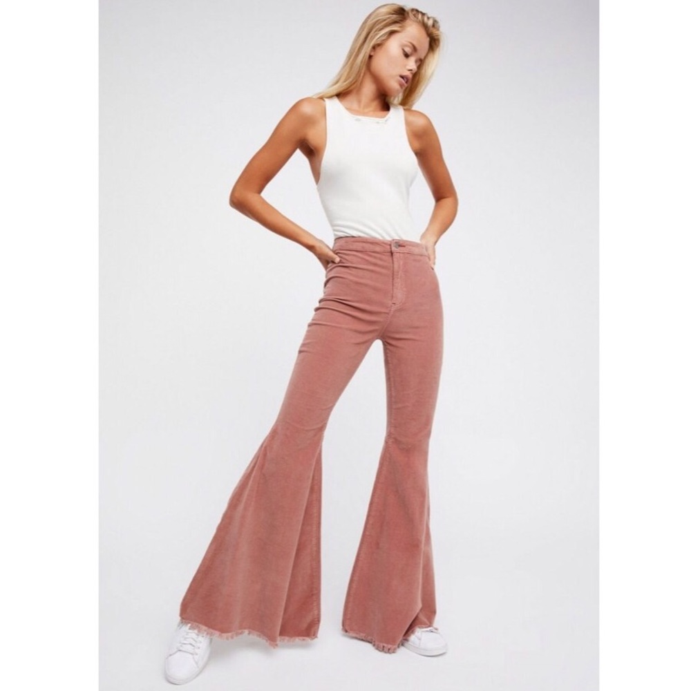 NWT Free People Just Float On Cord Flare Pants 30 - Picture 2 of 8